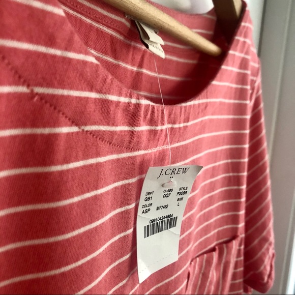 J. Crew Factory Striped T-Shirt Dress Size L NWT - Picture 5 of 5